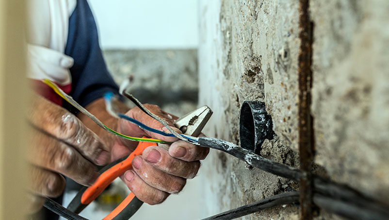 Electrician working